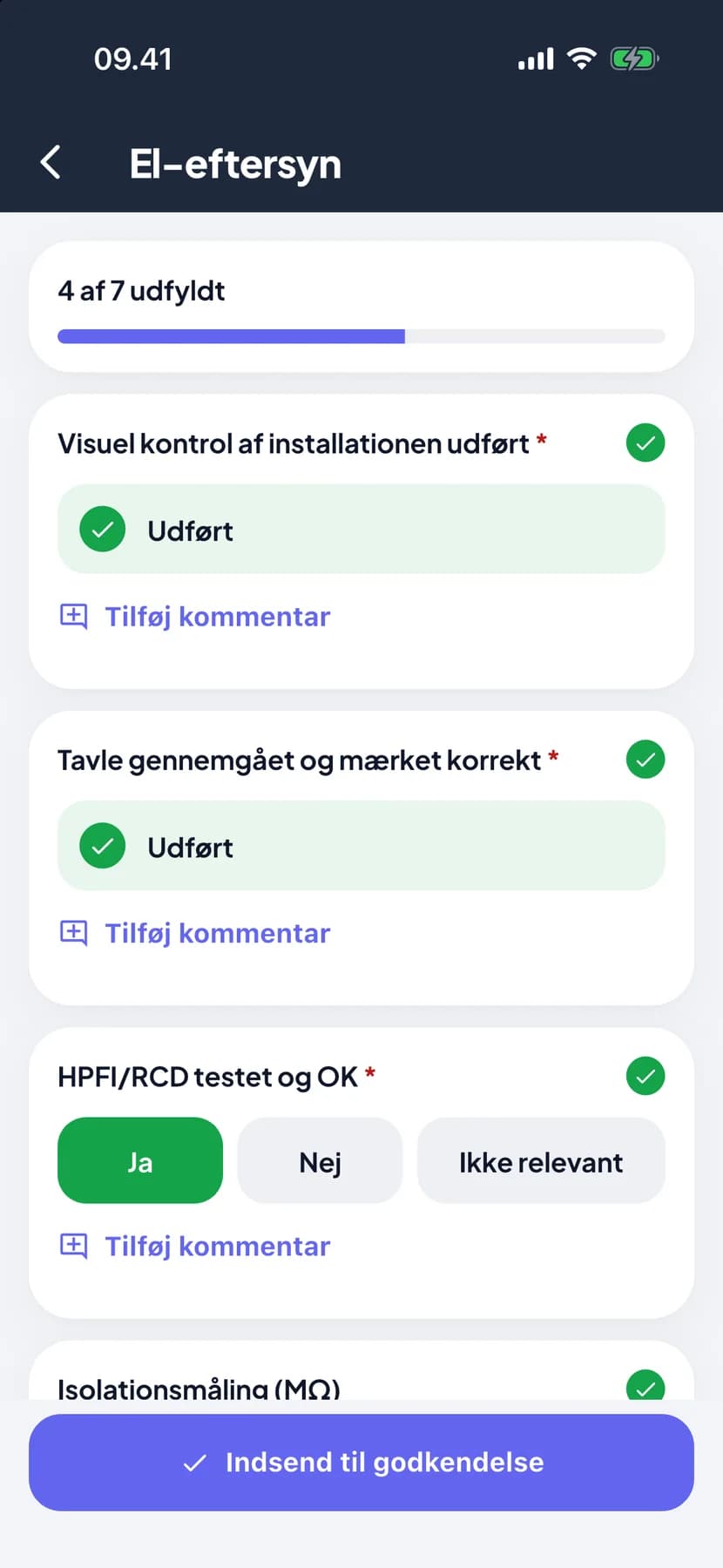 Et KS-skema udfyldes i Workmon-appen ude hos kunden