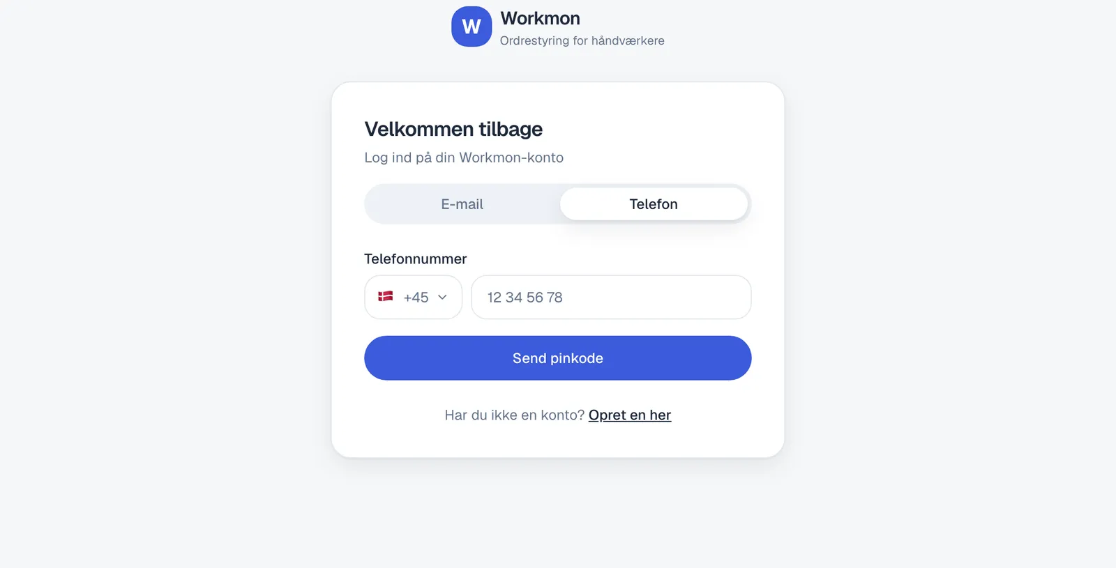 Skærmbillede til trin 1