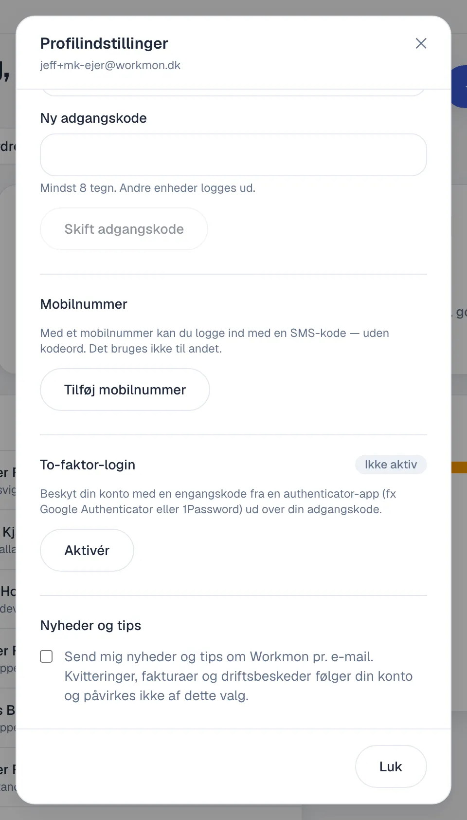 Skærmbillede til trin 1