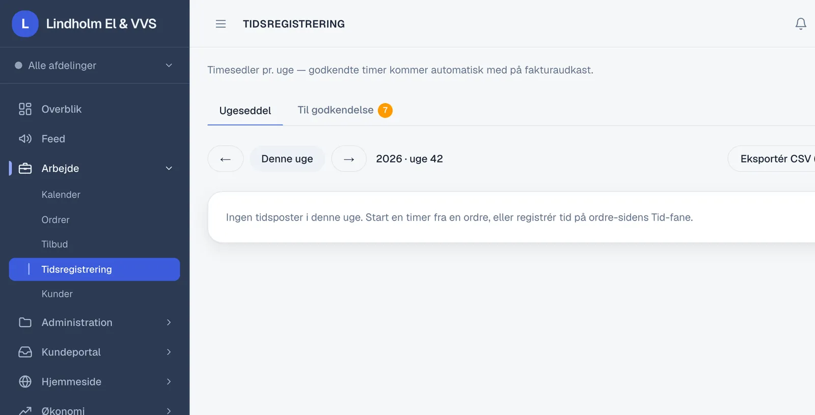 Skærmbillede til trin 1